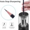 Electric (Euro 230v) Pencil Sharpener, Compatible with 6-12 mm Pencils and Colouring Pencils, Large Capacity with Auto Stop Function, Plug-in for Artists, Office, Classroom and Home Use - Image 2