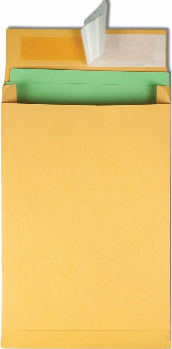 Expansion Envelopes, Redi-Strip, Brown Kraft, 9 x 12 x 2, 25 per Pack - Image 6