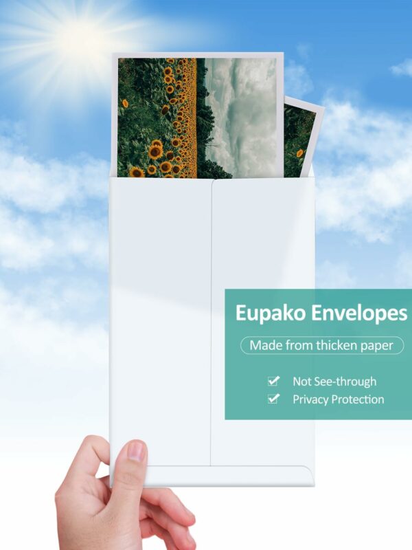 6x9 White Envelopes Self Seal 250 Pack for Mailing, Organizing, Storage - Image 3