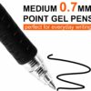 30 Pack Black Gel Pen Fine Point, Retractable Gel Ink Rollerball Pens for Smooth Writing (0.7mm) - Image 2