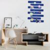 8Pcs Dark Blue Cork Board Bar Strips with 50 Pushpins & Sticky Notes, Self-Adhesive Bulletin Board Strips No Damage for Wall, Felt Pin Board for Paste Notes, Photos, Schedules Offices Home - Image 6