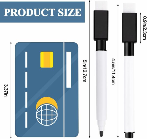 40 Dry Erase Markers with Eraser, Black Fine Tip Point Whiteboard Pens with Magnetic Cap and Eraser - Image 2