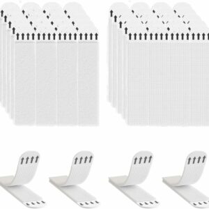 24-Pairs (48 Strips) Picture Hanging Strips Heavy Duty, Large Adhesive Poster Wall Strips, Hanging Hooks Without Nails, Damage Free Hanging Picture Hangers for Walls