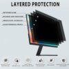23.8 Inch16:9 Computer Privacy Screen Filter for Monitor - Privacy Shield and Anti-Glare Protector - Image 4