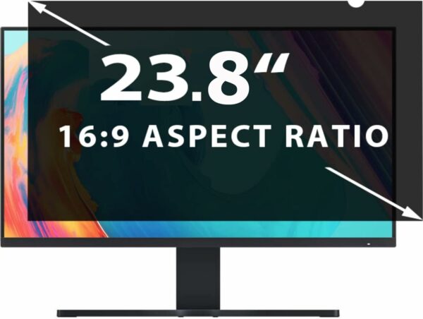 23.8 Inch16:9 Computer Privacy Screen Filter for Monitor - Privacy Shield and Anti-Glare Protector