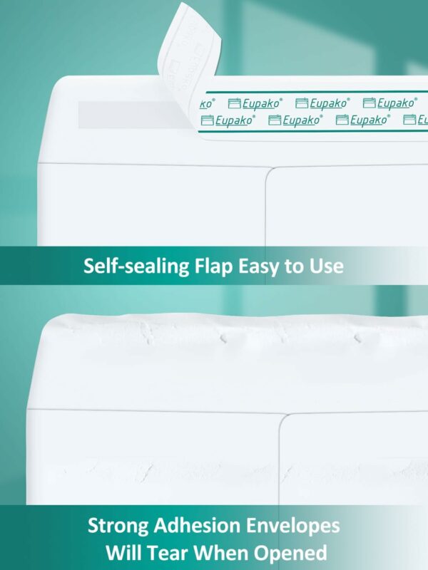6x9 White Envelopes Self Seal 250 Pack for Mailing, Organizing, Storage - Image 5