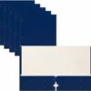 Two Pocket Portfolio Folders, 50-Pack, Blue, Letter Size Paper Folders