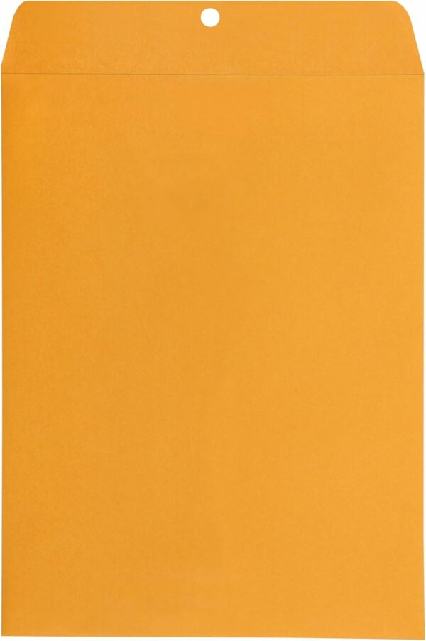 9" x 12" and 10" x 13" Clasp Kraft Envelopes, Gummed, 100-Pack - Image 4
