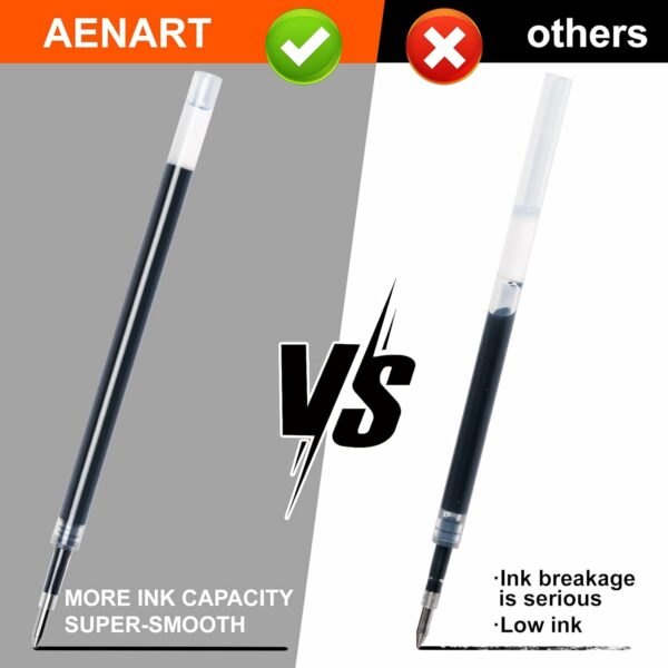 30 Pack Black Gel Pen Fine Point, Retractable Gel Ink Rollerball Pens for Smooth Writing (0.7mm) - Image 4