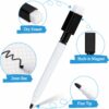 40 Dry Erase Markers with Eraser, Black Fine Tip Point Whiteboard Pens with Magnetic Cap and Eraser - Image 5