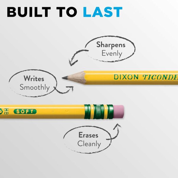 Ticonderoga Premium Wood Pencils, Sharpened #2 Lead, Yellow, 240 Count, 0.20 Lead Size - Image 4