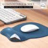 rgonomic Mouse Pad with Gel Wrist Rest, Comfortable Mousepad with Smooth Wrist Support Surface and Non-Slip PU Base for Pain Relief - Image 8