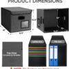 File Organizer Box with Lid, Collapsible File Folder Organizer with Plastic Slide, Hanging File Folder Box for Office Document Storage (1 Pack, Black) - Image 4