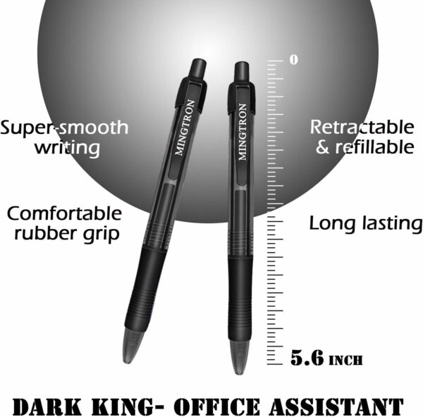 Gel Pens Fine Point Smooth Writing Pens, Retractable, Blue, Black, Red, 0.7mm, 12 Pack - Image 4