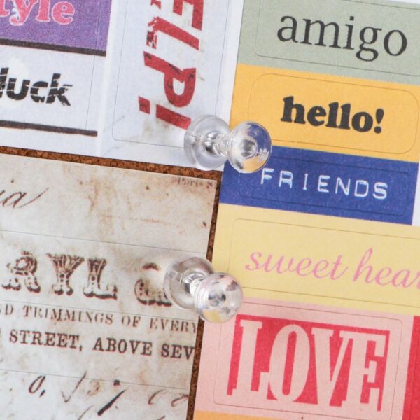 Push Pins 600 Count, Standard Clear Thumb Tacks Steel Point and Clear Plastic Head - Image 4