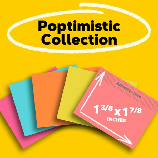 Post-it Mini Notes, 1 3/8 x 1 7/8 in, 24 Pads, America's #1 Favorite Sticky Notes, Poptimistic Post-it Notes, Post-it Notes, Power Pink, Aqua Blue, Vital Orange, Neon Green, Guava Pink - Image 2