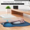 rgonomic Mouse Pad with Gel Wrist Rest, Comfortable Mousepad with Smooth Wrist Support Surface and Non-Slip PU Base for Pain Relief - Image 7