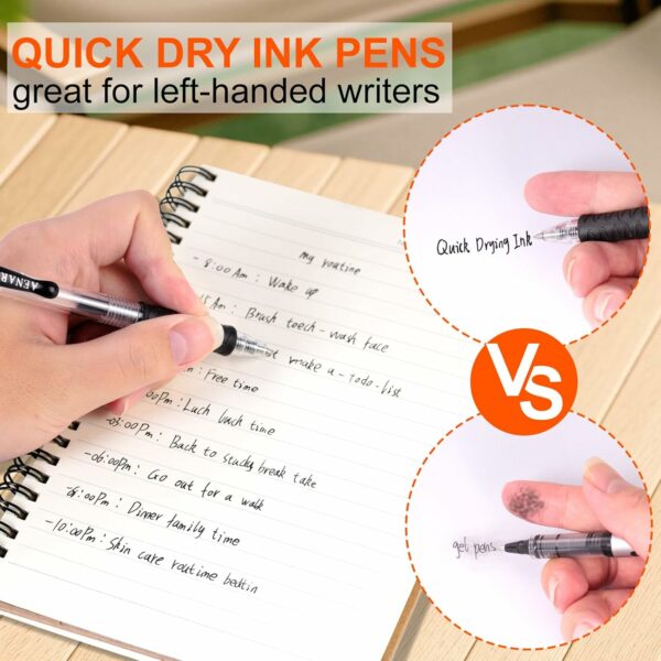 30 Pack Black Gel Pen Fine Point, Retractable Gel Ink Rollerball Pens for Smooth Writing (0.7mm) - Image 7