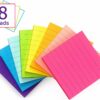 Eastern Wolf 8 Pads Lined Sticky Notes 3x3 Sticky Notes with Lines Self-Stick Note Pads 8 Bright Multi Colors, 85 Sheets/Pad - Image 4