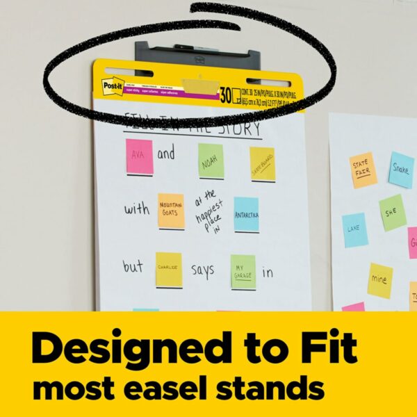 Post-it Super Sticky Easel Pad, 25 x 30 Inches, 30 Sheets/Pad, 6 Pads, Large White Premium Self Stick Flip Chart Paper, Super Sticking Power - Image 2