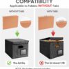 File Organizer Box with Lid, Collapsible File Folder Organizer with Plastic Slide, Hanging File Folder Box for Office Document Storage (1 Pack, Black) - Image 2