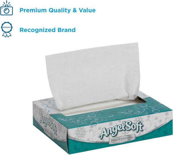Georgia-Pacific Angel Soft Professional Series Ultra Facial Tissue, Personal Size, White, 60 Boxes per Case, 50 Sheets per Box - Image 2