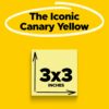 Post-it Notes, 3 in x 3 in, 18 Sticky Notes Pads, 100 Sheets per Pad, The Iconic Canary Yellow Note, New Year Organization or Second Semester School Supplies - Image 3