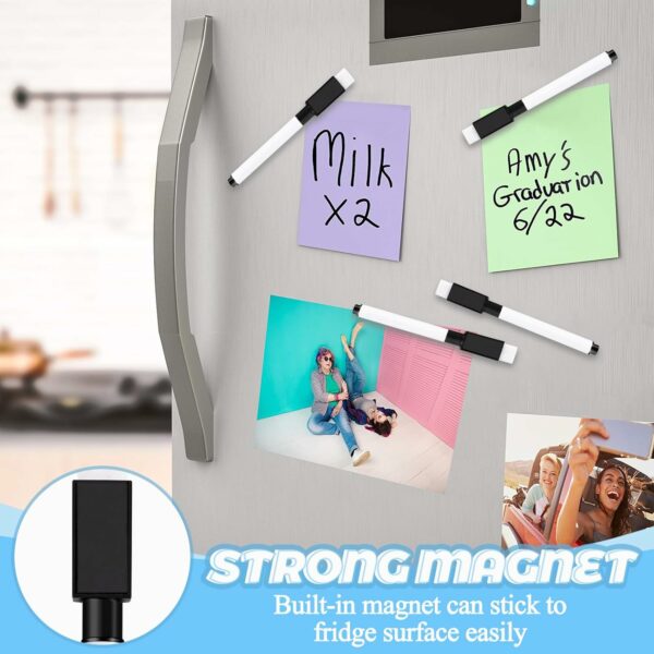 40 Dry Erase Markers with Eraser, Black Fine Tip Point Whiteboard Pens with Magnetic Cap and Eraser - Image 3