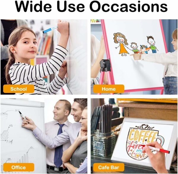 Magnetic Dry Erase Markers Fine: 20 Colors Erasable Whiteboard Markers Fine Point with Eraser Cap, Low Odor - Image 2