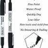 30 Pack Black Permanent Markers, Fine Point, Works on Plastic, Wood, Stone, Metal and Glass for Doodling, Marking - Image 2