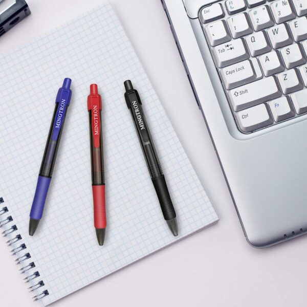 Gel Pens Fine Point Smooth Writing Pens, Retractable, Blue, Black, Red, 0.7mm, 12 Pack - Image 9