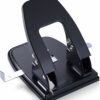 Standard 2 Hole Paper Punch, 30 Sheets Capacity, Black