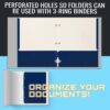 Two Pocket Portfolio Folders, 50-Pack, Blue, Letter Size Paper Folders - Image 5