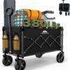 Collapsible Folding Wagon - Heavy Duty Utility Cart, Large Capacity, All-Terrain Wheels, Compact Fold, Supports 380 lbs