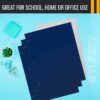 Two Pocket Portfolio Folders, 50-Pack, Blue, Letter Size Paper Folders - Image 6