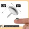 Thumb Tack, Flat Push Pins, Silver Thumb Tacks, 500 Pack - Image 3