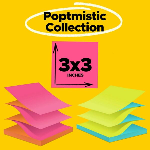 Post-it Mini Notes, 1 3/8 x 1 7/8 in, 24 Pads, America's #1 Favorite Sticky Notes, Poptimistic Post-it Notes, Post-it Notes, Power Pink, Aqua Blue, Vital Orange, Neon Green, Guava Pink - Image 3