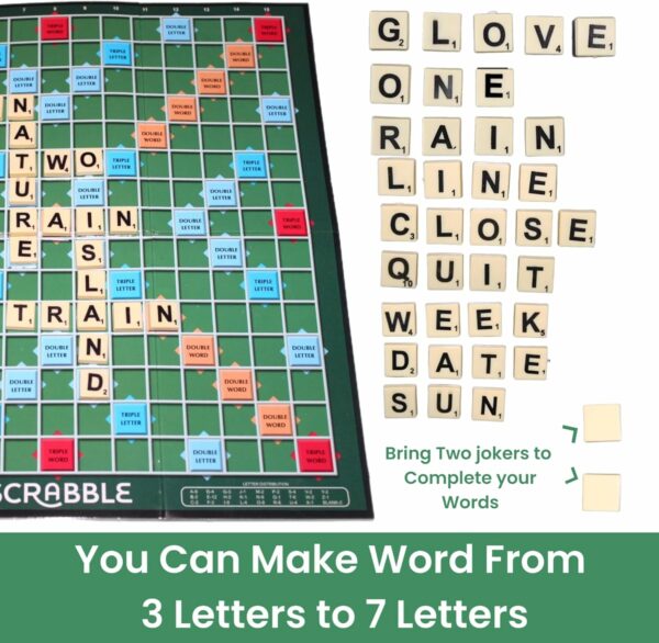 Scrabble Board Game, Word Game for Adults and Kids Ages 10 and Up, Fun Family Game for 2-4 Players. - Image 5