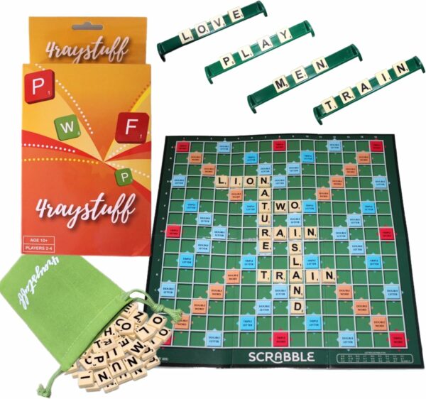 Scrabble Board Game, Word Game for Adults and Kids Ages 10 and Up, Fun Family Game for 2-4 Players.