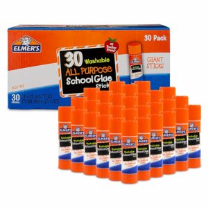 Elmer's All Purpose School Glue Sticks, Washable, 22 Grams, 30 Count