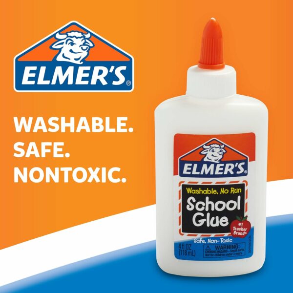 Elmers Liquid School Glue, Slime Glue & Craft Glue | Washable, 4 Ounces Each, Great for Making Slime, 12 Count - Image 4