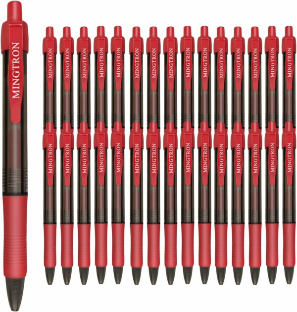 Gel Pens Fine Point Smooth Writing Pens, Retractable, Blue, Black, Red, 0.7mm, 12 Pack - Image 2
