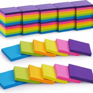 Sticky Notes Bulk, Woswel Sticky Notes 3 x 3 in, 60 Pads, 85 Sheets/Pad, 6 Bright Colors Sticky Notes, Self-Stick Notes, Easy to Post for Home Office School