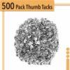 Thumb Tack, Flat Push Pins, Silver Thumb Tacks, 500 Pack - Image 2