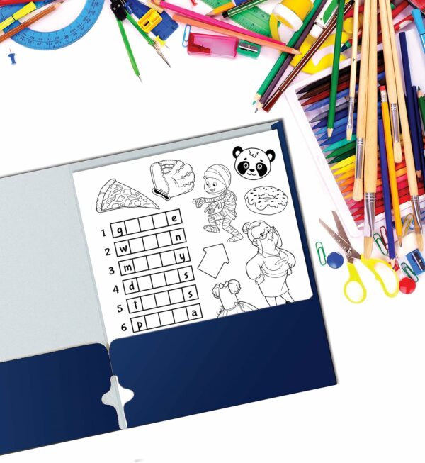 Two Pocket Portfolio Folders, 50-Pack, Blue, Letter Size Paper Folders - Image 7