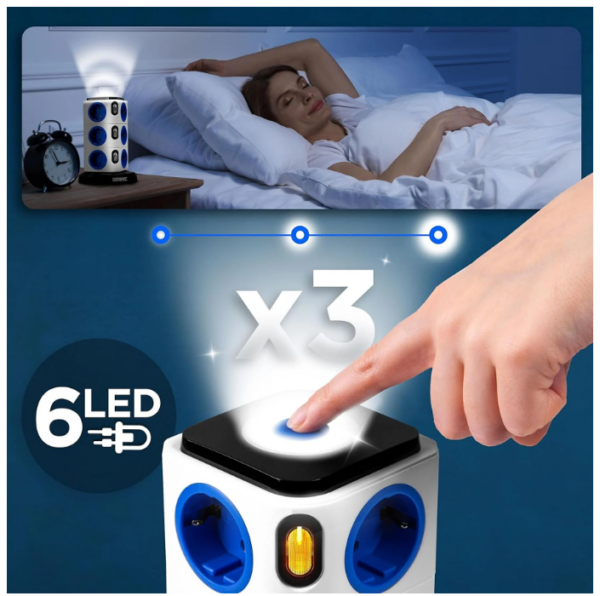 Vertical Stacked Power Strip - 12 Socket - 230 Volt - Image 6