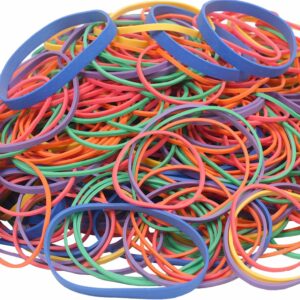 Rubber Bands assorted size multicolor 0.6 lb/272g rubber bands for School Home office supplies size#16,size18,size19,size32,size33,size64
