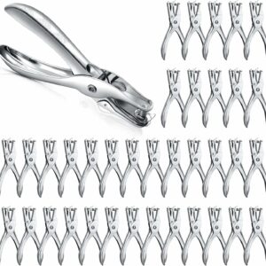 36 Pieces 1 Hole Punch 5 Sheet Capacity Single Handheld Hole Puncher Circle Shaped Paper Punch for Paper Card