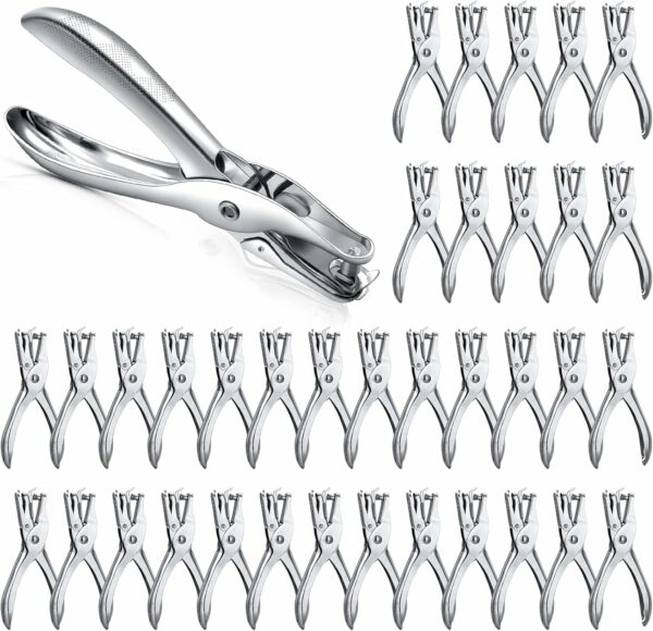 36 Pieces 1 Hole Punch 5 Sheet Capacity Single Handheld Hole Puncher Circle Shaped Paper Punch for Paper Card