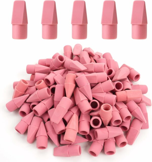 120 Pack Pencil Erasers, Pencil Top Erasers Cap Erasers Eraser Tops Pencil Eraser Toppers Eraser Studying Supplies for Teachers Eraser Pencil Erasers, Pink